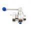 Sanitary pvc handle  butterfly valve threaded male/nut dn100 welded butterfly valve with seal