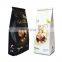 Customized coffee packaging pouch with valve tin tie aluminum foil stand up bag