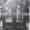 new exterior round flat top metal frame double swing high end security screen french wrought iron modern front door with glass