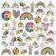 40pcs Mixed Enamel Rainbow Cloud Flowers Charms Beads DIY Earrings Bracelet Pendant Necklace Accessories For Jewelry Making