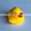 Custom Wholesale Cute Plastic Yellow Soft PVC 3D Animal Ducky Keychain Rubber Duck Keychain