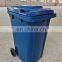 Free Printing Dustbin Trash Bin with Wheels Black Trash Can Manufacturer Large Open Top Plastic Outdoor Waste Bins