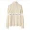 Custom Ladies Cable Knit Turtleneck Sweater 100% British Style Solid Cashmere Winter Casual with Front Logo