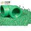 Materiais brutos para acessórios de tubos de UPVC virgem rígido. Granulos de composto de PVC verde para inje??o de acessórios de tubos.