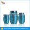 Solar operated Ocean blue glass canning jar lights for outdoor decoration