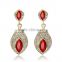 2016 New Fashion Austria Water Drop Gold Plated Earring Red Main Color For Women