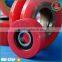 OEM colored coated injection molding roller wheels polyurethane pu plastic pulley bearing