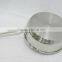 simple design stainless steel deep frying pan with glass lid and lines decor on body