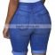 Blue Zipper Fly High Waist Pencil Pants pattern sweat sexy ladies leggings women jeans                        
                                                Quality Choice