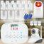 Low price out/in-door wireless with backup battery DIY len color siren flashing Light siren