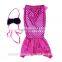 mermaid hot pink girl swimsuit baby outfit