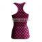 China Factory Wholesale OEM Wave Point Printed Custom Gym Women Sports Singlets High Quality Sports Vests