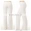 High waist solid color white women linen beach pants