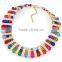 ODM/OEM Jewelry Factory three layer bead necklace, crystal necklace, chocker necklace