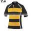 Tight fit black rugby jersey for men