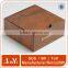 Brown clamshell box with ribbon handle unique gift packaging large jewelry box