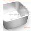 Separated assembled double bowls commercial industrial stainless steel kitchen cabinet with sink for washing vegetable food dish