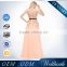 Chiffon Real Sample Lace Bodice Peach Color Bridesmaid Dress