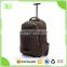 Popular Products Coffee Colour School Students Backpack Washing Fabric Trolley Bag