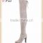 O11-1 strench suede upper knee high black boots thigh highs boots shoes for women