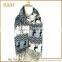New coming deer print animal bohemian acrylic knitted multicolor scarf