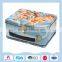 Hight quality tin lunch box with lively cartoon figures pattern