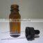 15ml e liquid boston round glass dropper bottles with childproof dropper