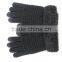 Solid color smart phone winter warm screen touch gloves with conductive fingertips