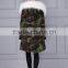 Janefur European Fashion Adults Fur Parka With Faux Fur Lining Real Raccoon Fur Hooded
