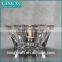 double triangles six rayed star candle holder bling coloured glass crystal tealight candle holder