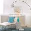 1024-9 chic chrome and marble a retro feel to your decor Chrome Arc Floor Lamp