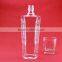 clear 50cl liquor bottles gold aluminium cap glass wine bottles emboss vodka bottle