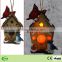 Hot sale polyresin squirrel bird house solar light for Christmas decoration garden led lights