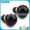 Fashion Accessories Black Pearl Double Ball Earrings