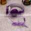 wireless purple headphone wireless headphone with memory card computer headphone without mic