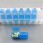 Plastic Spring AM/PM Pill Box,Weekly Pill Organizer,7 Day Pill Box With Guiding Spring