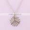 Figure With Clear Crystal Punk Rock Fitness Sports Volleyball Necklace