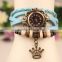 In Stock New Arrivals 7 Color Mixed Fashion Genuine Vintage watch strap leather bracelet Wristwatches butterfly