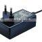 wallmount type input 100-240v to output 24v 1.5a power adapter with level VI US plug