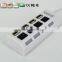 Portable 480MBPS usb 2.0 4 port hub from usb hub suppliers with Individual Power on/off Switches and LEDs indicator lights