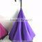 double layer inside out reverse umbrella with C shape handle upside down umbrella inverted umbrella