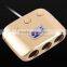 3 socket auto cigarette lighter battery car charger