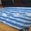 Striped tarpaulin, blue color/white color , with 3%uv