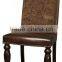 Luxury vintage furniture solid wood chair cover by pu leather fabric
