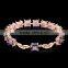 2016 Wedding jewelry women's 18k gold plated fashion bracelet, new coming handmade fashion purple crystal bracelet