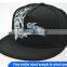 Fashion 5 panel snapback cap/hat black