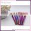 New arrival rainbow 6pieces cosmetic brushes synthetic makeup brush set