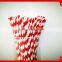 heart cute drinking paper straws for wedding party
