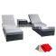 Furniture of rattan sun lounger, rattan garden furniture, outdoor sun lounger