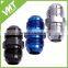 AN10 Flare Male Union adapters an fittings black
